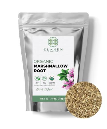 Organic Marshmallow Root Herb 4 oz. (113g), USDA Certified Organic Marshmallow Root Bulk, Marshmellow Root, Althaea Officinalis, Marshamallow Root, Marshmellow Root Tea, Althea Herb, Cut & Sifted 4 Ounce