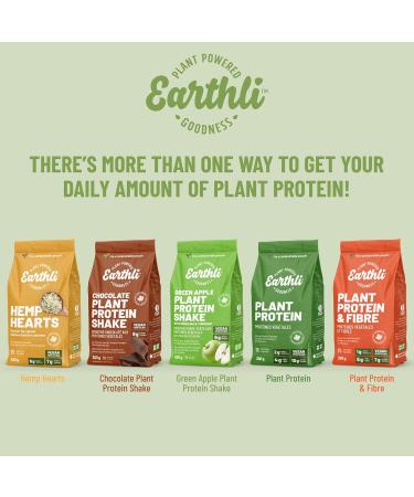 Earthli Green Apple Plant Protein Shake (846g) | Hemp Based Superfood | 20g Protein & 7g Fibre | Keto Friendly Non-GMO No Added Sugar | Vegan Plant-based Protein Powder | Nutritional Shake - Buy Online on GoSupps.com
