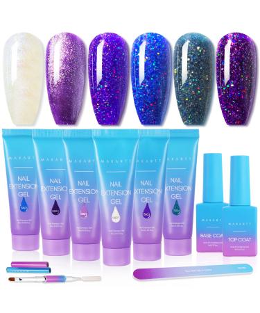 Makartt 2pcs Nail Rhinestone Glue Gel with Nail Rhinestone Glue Gel  Bundle,Nail Rhinestone Glue Gel with Brush& Pen tip, Super Strong Gem Glue  Gel 1.06oz for Nail Glitter Jewels Crystals
