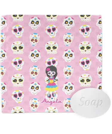 YouCustomizeIt Personalized Kids Sugar Skulls Washcloth