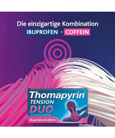 Thomapyrin TENSION DUO - Fast Relief for Severe Headaches - Film-Coated Tablets - 12 Pieces - Worldwide Shipping - Buy Online on GoSupps.com