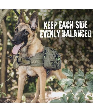 OneTigris Mammoth Dog Backpack 2.0 | Tear-Resistant Camping & Hiking Backpack for M/L Size Dogs (Ranger Green) - Buy Online on GoSupps.com