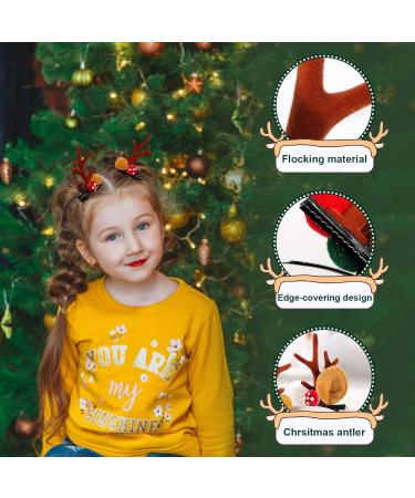 Beaupretty Christmas Deer Antlers Hair Clips for Couples - Cute Holiday Headgear & Hairpins for Kids | Merry Christmas Party Accessories - Buy Online on GoSupps.com
