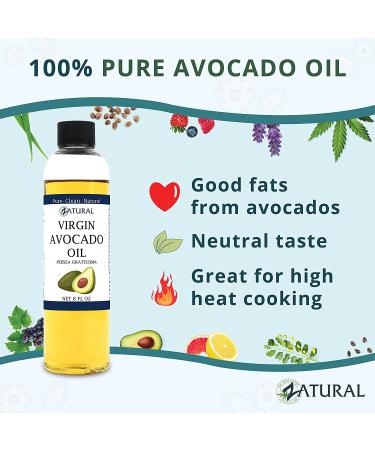 Zatural 100% Pure Virgin Avocado Oil - Cold Pressed, Non-GMO, Vegan - 32oz for Cooking, Frying, Baking, Sauces, Dressings - 1 Pack - Buy Online on GoSupps.com