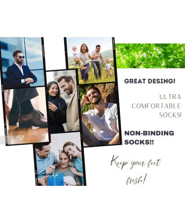 Premium Cotton Diabetic Dress Socks for Men - Super Soft & Extra Comfortable Dark Colors - Over the Calf 10-13 - Buy Online on GoSupps.com