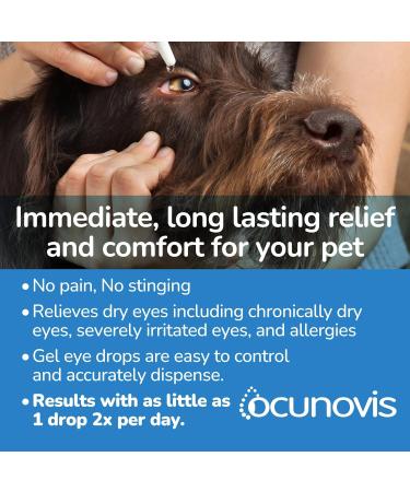 Sentrx Ocunovis Gel Eye Drops for Dogs & Cats Eye Lube for Dogs Allergy Relief Lubricant Dogs with Dry Eyes Artificial Tears - 0.33 Oz - Buy Online on GoSupps.com