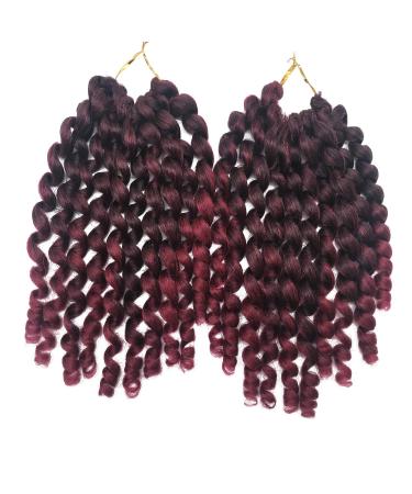 Coolbers 6 Packs 8 Jumpy Magic Locking Crochet Braids - Ombre Red Jamaican Bounce Curl Extensions (1B/Castle) - International Shipping Available - Buy Online on GoSupps.com