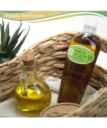 Dr Adorable Neem Oil 8 oz - Unrefined 100% Pure Natural Organic Cold Pressed for Skincare & Gardening - Buy Online on GoSupps.com