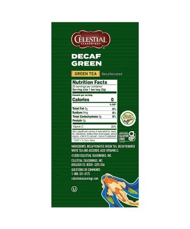 Celestial Seasonings Green & White Tea Decaf - 20 Count | Herbal Blend for Relaxation - Buy Online on GoSupps.com