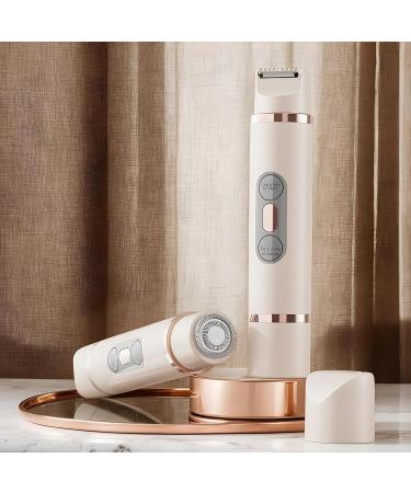 Electric Shaver for Women Small Delicate Zone Trimmer Double head bikini trimmer for leg armpit face Beige - Buy Online on GoSupps.com
