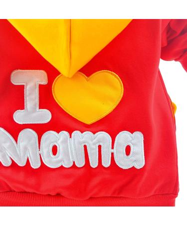 Yao Baby Girls 3 Piece Sets - T Shirt, Vest, and Pants - Bright Red (1-2 Years) - Buy Online on GoSupps.com