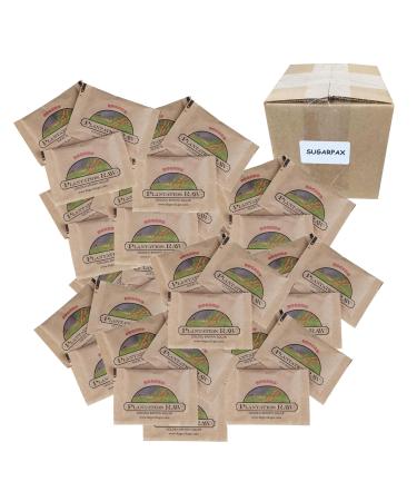 SugarPax - Plantation Raw Brown Sugar Sachets 200ct Ideal for 200 Servings of Coffee & Tea
