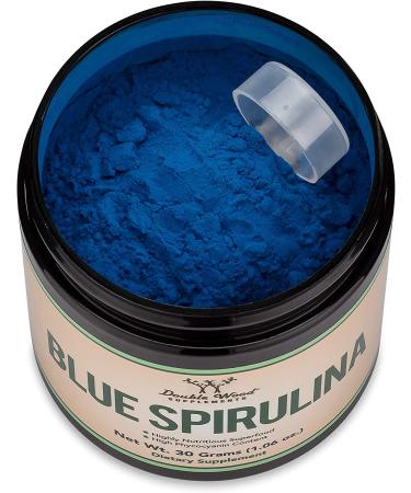Blue Spirulina Powder - 35% Phycocyanin Superfood from Blue-Green Algae | Smoothie Mix | Natural Food Coloring | 1 Month Supply - Buy Online on GoSupps.com