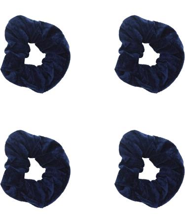 Zac's Alter Ego Navy Blue School Hair Accessories - Headband Scrunchie Elastic etc. Set of 4 Velvet Scrunchies - Buy Online on GoSupps.com
