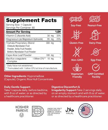 Zahler Daily Cleanse - Digestive Detox Formula for Healthy Elimination | 60 Capsules - International Shipping Available - Buy Online on GoSupps.com