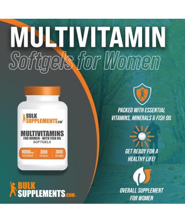 BulkSupplements Women's Multivitamin with Fish Oil & Multimineral - 300 Softgels - Buy Online on GoSupps.com