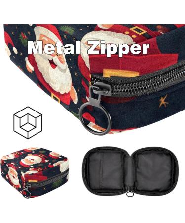 Muoooum Merry Christmas Sanitary Napkin Storage Bag | Portable Menstrual Pad & Cup Pocket for Teens & Women | 4.7x6.6 inches - Buy Online on GoSupps.com