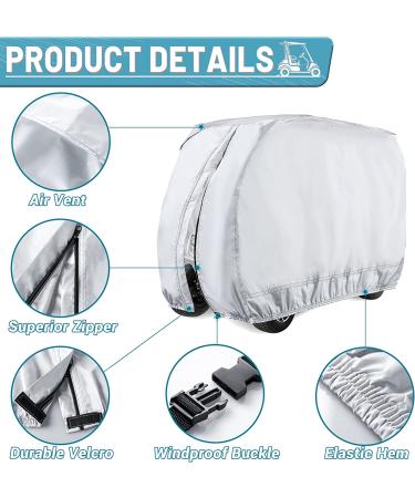 Himal 4 Passenger 400D Waterproof Golf Cart Cover | Sunproof, Roof 80 L | Fits EZ GO, Club Car, Yamaha | Dustproof & Durable - Buy Online on GoSupps.com