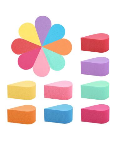 WANDIC Makeup Sponges 16 Pcs 8 Colors Blender Sponges Face Painting Petal Sponges Beauty Sponge for Powder and Liquid