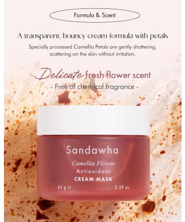 SKINCURE Camellia Flower Cream Mask - Antioxidant Hydrating Treatment Anti-Aging Wash-Off Facial Mask for Dry Skin Illuminates & Refreshes - 2.3 fl. oz - Buy Online on GoSupps.com