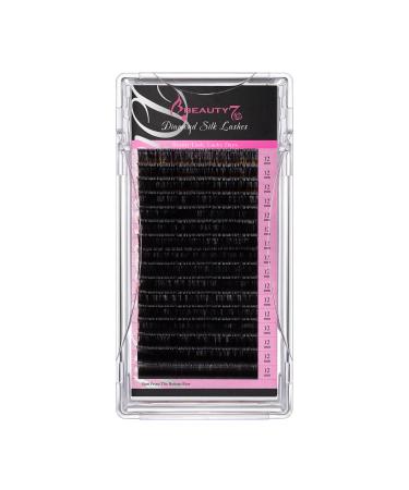 WeiMB single eyelashes for eyelash extensions 1: 1 glossy silk eyelashes Individual black volume eyelashes for eyelash extensions C-curl starch 0.20mm length 12mm eyelash extensions eyelash extension