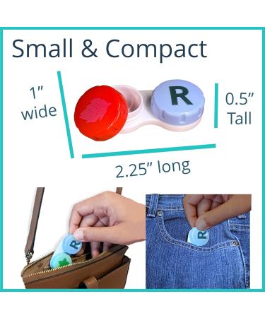 Buy OptoOrg Eco-Friendly Seasonal Contact Lens Cases (4 Pack) - Colorful & Cute Holders for Travel & Daily Use - Buy Online on GoSupps.com