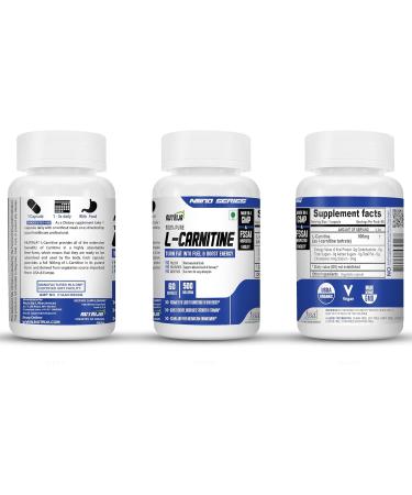 NutriJa L-Carnitine L-Tartrate 500mg Supplement | Converts Fat into Energy Boosts Energy & Performance | Supports weight Loss | Fastest Muscle Recovery & Reduces Soreness (120 Capsules) 120 count (Pack of 1) - Buy Online on GoSupps.com