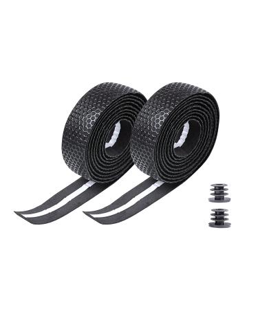 Crystal Lemon 2 Pack Road Bike Handlebar Tape - Advanced Cycling Grip Tape for Shock Absorption and Anti-Slip - Black - Buy Online on GoSupps.com