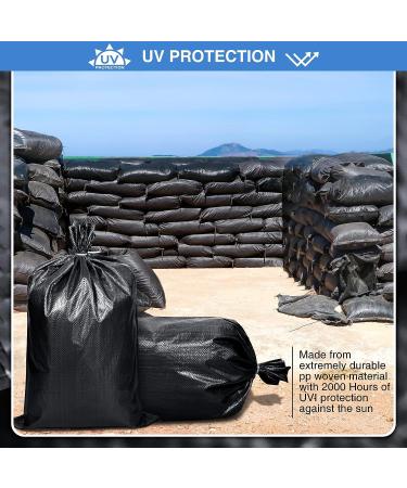 Remagr 100 Pieces Empty Sandbag 16 x 26 Inch Heavy Duty Sand Bags Woven Polypropylene Sand Bags Bulk with Ties Strings Outdoor UV Protection for Emergency Flooding Hurricane Season Supplies  Black - Buy Online on GoSupps.com