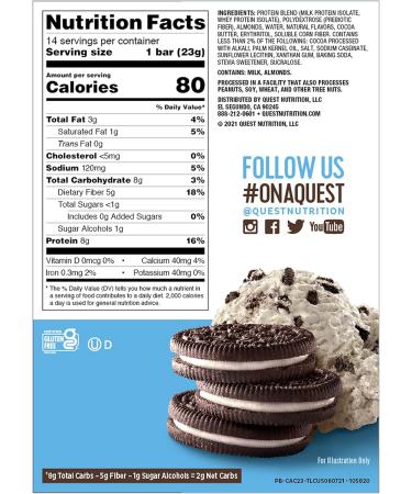 Quest Nutrition Mini Protein Bars Bundle Chocolate Chip Cookie Dough and Cookies & Cream High Protein Low Carb Keto Friendly 14 Count Each - Buy Online on GoSupps.com