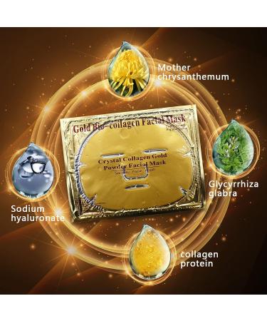Jakuva 24k Gold Gel Collagen Facial Masks - 15PCS | Hydrating, Anti-Wrinkle, Firming, and Moisturizing Skin Care Sheets - Buy Online on GoSupps.com