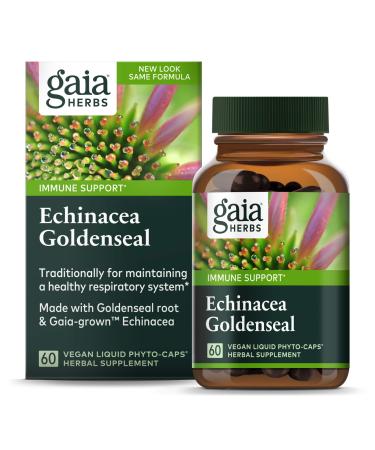 Gaia Herbs Echinacea Goldenseal 60 Vegan Liquid Phyto-Caps