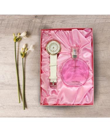Avig.hna Women's Combo Set Of Watch And Liquid Floral Perfume - Multicolour 50 ML - Buy Online on GoSupps.com