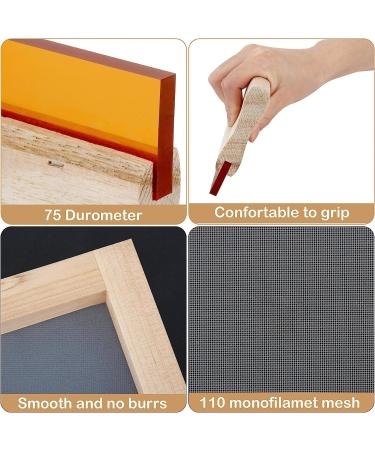 Colovis Screen Printing Frame and Squeegee Kit - 3 Wooden Frames with Mesh + 2 Squeegees - Buy Online on GoSupps.com