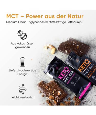 Tulipans Peanut Butter MCT Keto Bar - 12 x 50g | Sugar-Free Low Carb Protein Snack for Ketogenic Diet | Delicious Crunchy Peanut Butter Bar - Buy Online on GoSupps.com