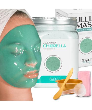 Br un-peel-off-gelee mask premium quality modeling chlorella mask powder for facial mask ideal for beauticians spa skin care hydro face mask - Buy Online on GoSupps.com