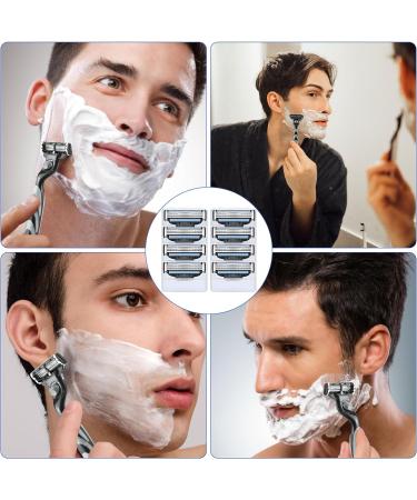 SIMDAO 24 Pcs Mach 3 Razor Blades Manual Razor Blades Refills with Knife Holder 3 Layered Razor Blade Compatible with Gillette Mach 3 Men Shaver Blade for Men Father Boyfriend Home Office Use - Buy Online on GoSupps.com