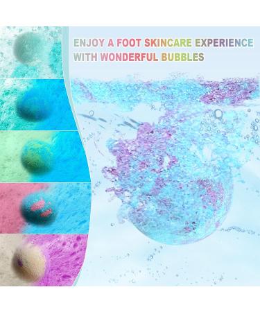 HOSPAN Organic Foot Bath Bombs Gift Set - 12 Essential Oil Rich Foot Soak for Mom and Dad - Handmade Foot Spa Bomb for Soothing Sore, Tired and Dry Feet - Moisturizing and Relaxing Foot Treatment - Buy Online on GoSupps.com