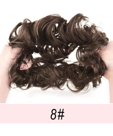 Vlasy Messy Bun Hair Piece Curly Wavy Scrunchie Extension - 60g 8# Synthetic Chignon Accessory Updo for Women and Girls - Buy Online on GoSupps.com