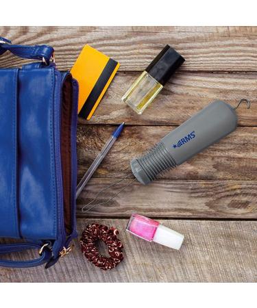 RMS Button Hook with Zipper Pull - Arthritis Friendly Button Assist Device for Limited Dexterity - Grey - Buy Online on GoSupps.com