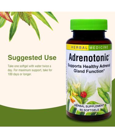 Herbs Etc. Adrenotonic - Herbal Supplement for Adrenal Gland Health Support - Energy Support Supplement for Men & Women - 60 Softgels (60 Servings) - Buy Online on GoSupps.com