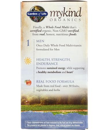 Garden of Life Organic Men's Once Daily Multi 72 CT - Mykind Formula - Buy Online on GoSupps.com