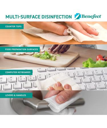 Benefect Botanical Disinfecting Wipes - (250 Wipe Count) Natural  No Residue - Antibacterial Disinfectant  Multi-Surface Cleaning and Sanitizing Wipes 250 Count (Pack of 1) - Buy Online on GoSupps.com