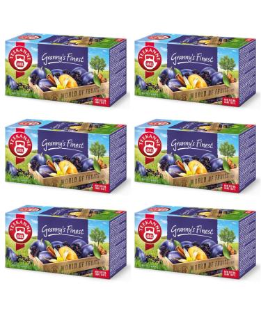 DEKOND TEEKANNE Granny's Finest Fruit Tea - Fruit Tea - Elderberry Vanilla and Plum - (6 x 20)