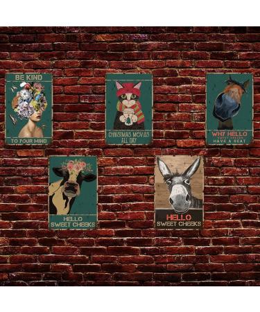 Cat Bathroom Quote Metal Tin Sign - Vintage Please Clean Up After Yourself - Funny Wall Decor for Toilet, Bathroom, WC - 8x12 Inch - Great Gift for Women, Men, Friends - Buy Online on GoSupps.com