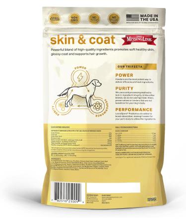 Missing Link Skin & Coat Powder - All-Natural Dog Supplement with Balanced Omegas 3 & 6 - 1lb - Buy Online on GoSupps.com