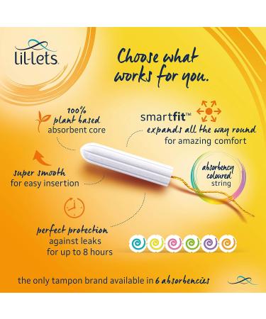 Lil-Lets SmartFit Regular Non-Applicator Tampons - Pack of 64 32 Count (Pack of 2) - Buy Online on GoSupps.com