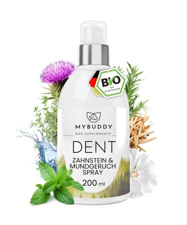 Mybuddy dent Bio Dental spray for dogs & cats dental care I 100% natural organic tooth care spray preventive & effective against tartar & bad breath i 200ml tooth spray dent spray 200 ml - Buy Online on GoSupps.com
