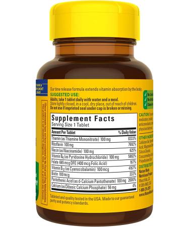 Nature's Way B-100 Complex with B2 Coenzyme - 100 Capsules for Energy & Wellness - Buy Online on GoSupps.com
