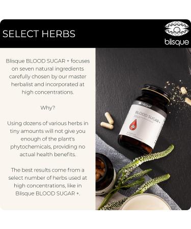 Blisque Blood Sugar Health Supplement 90 Capsules - Cinnamon, Chromium, Fenugreek - Doctor-Approved, Vegan, Non-GMO - Buy Online on GoSupps.com